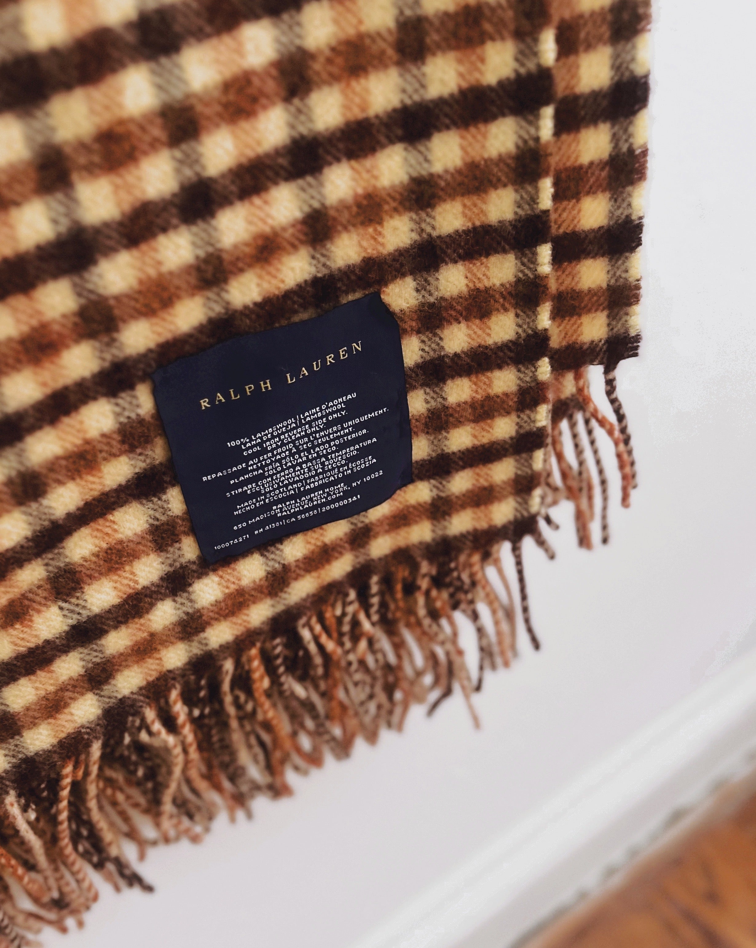 Ralph Lauren Byrdcliffe 100% Lambswool Throw