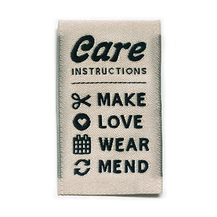 Care Labels Pack of 6, Natural