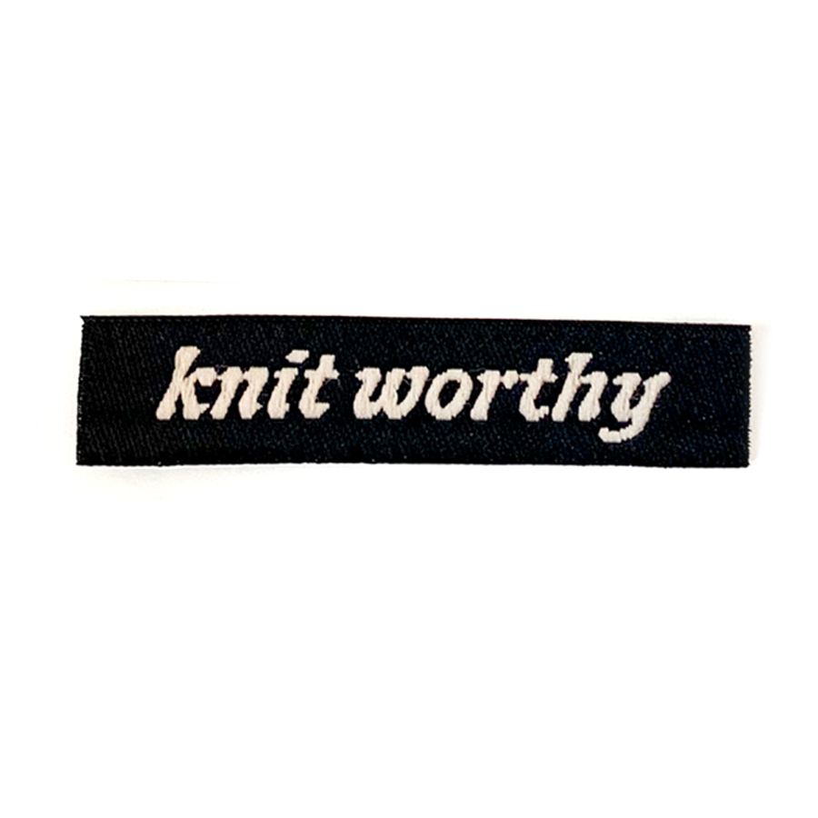 Knit Worthy Label (Black)