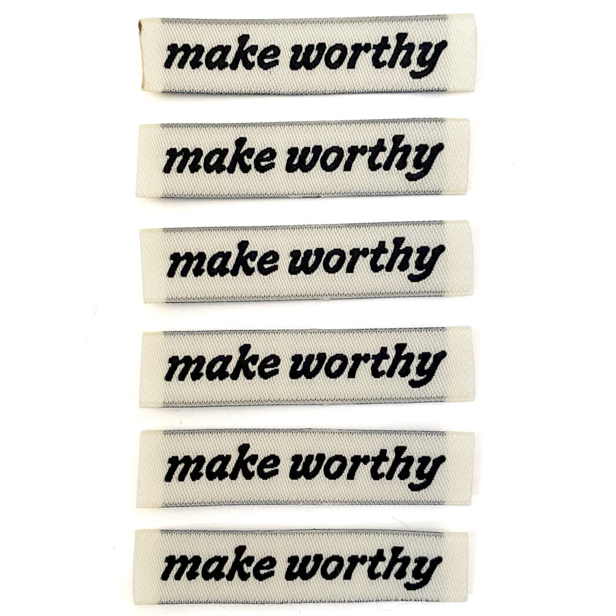 Make Worthy Labels Pack of 6, Natural