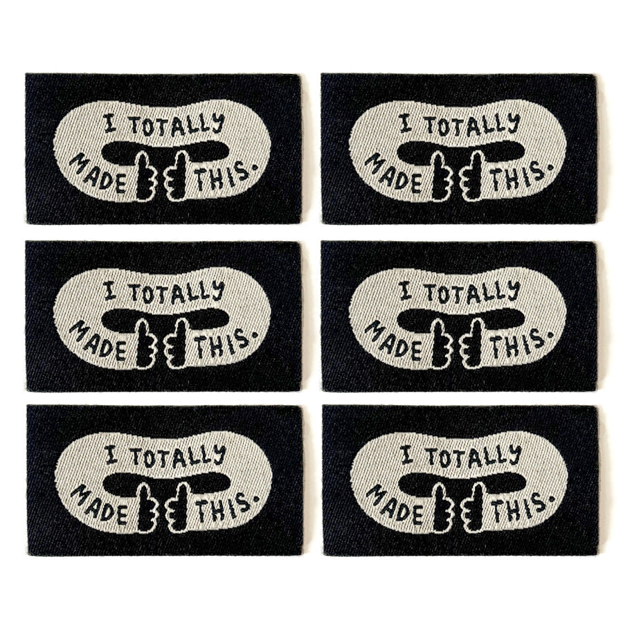 I Totally Made This Cotton Label 6-Pack (Black)