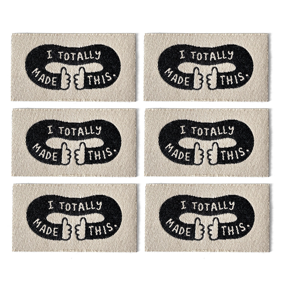 I Totally Made This Peel & Stick Cotton Label 6-Pack (Natural)