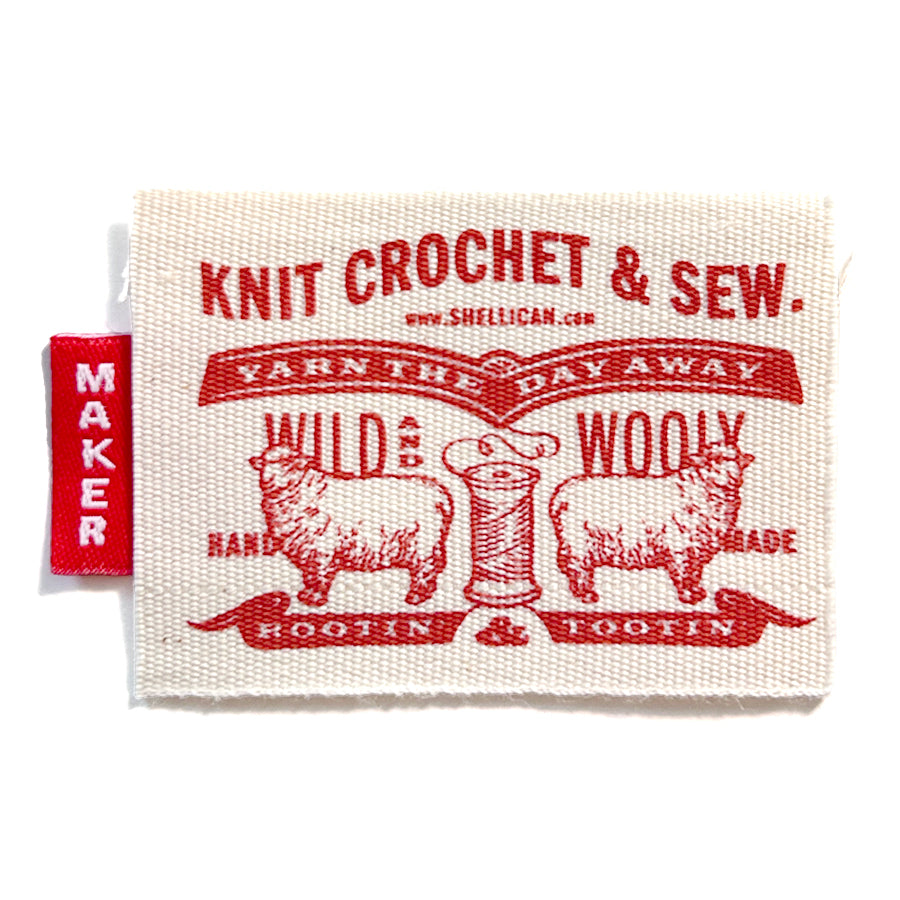 Wild & Wooly Labels Pack of 6, Natural