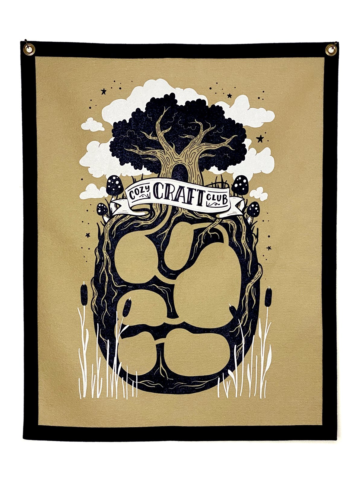 Pin Collecting Banner, Black & Tan
