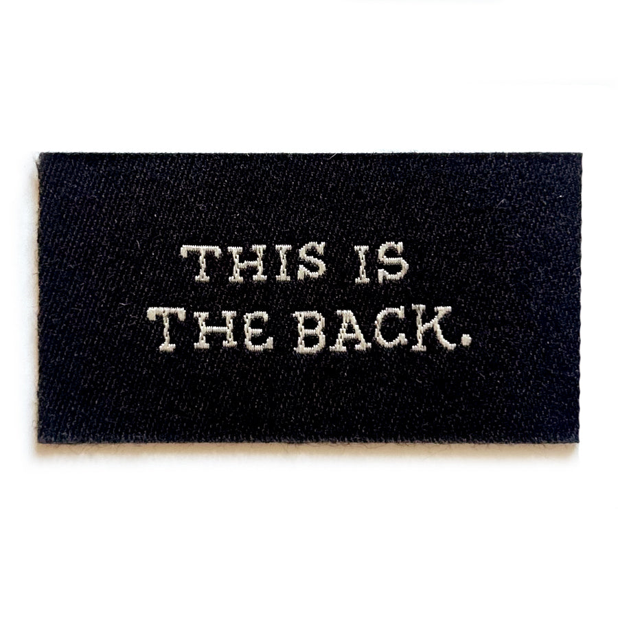 This Is The Back Cotton Label (Black)