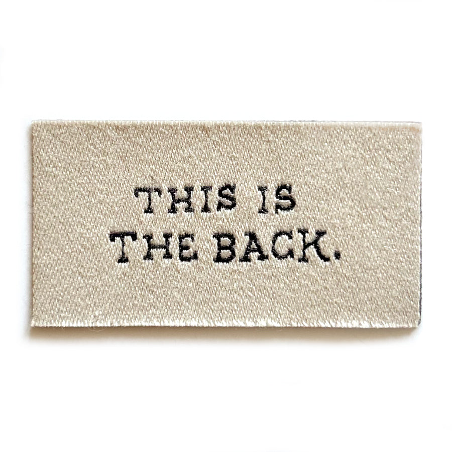 This Is The Back Cotton Label (Natural)