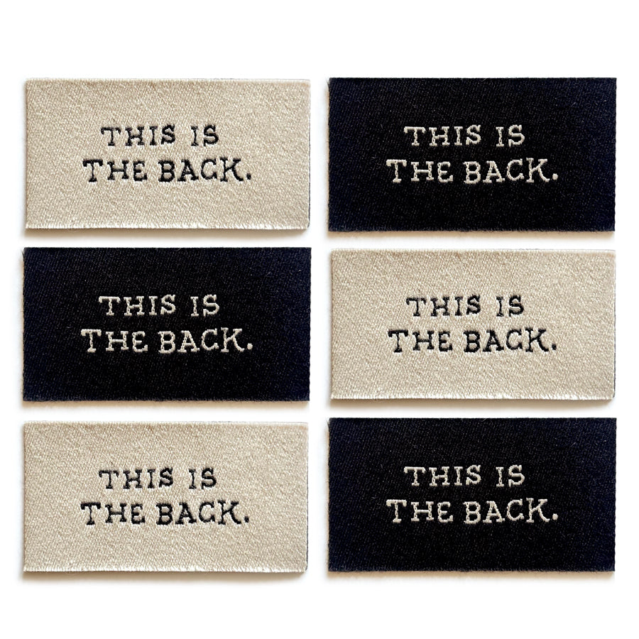 This Is The Back Peel &amp; Stick Cotton Label 6-Pack (Mix)