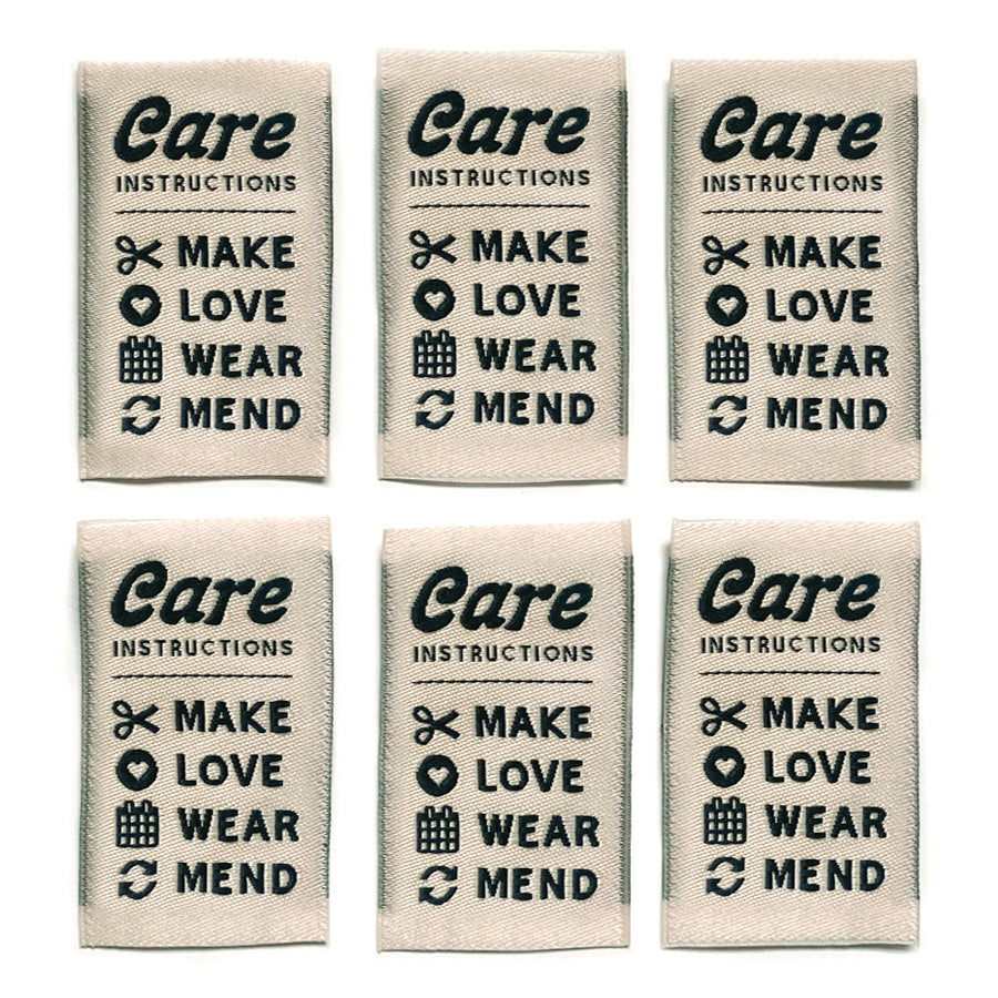 Care Labels Pack of 6, Natural