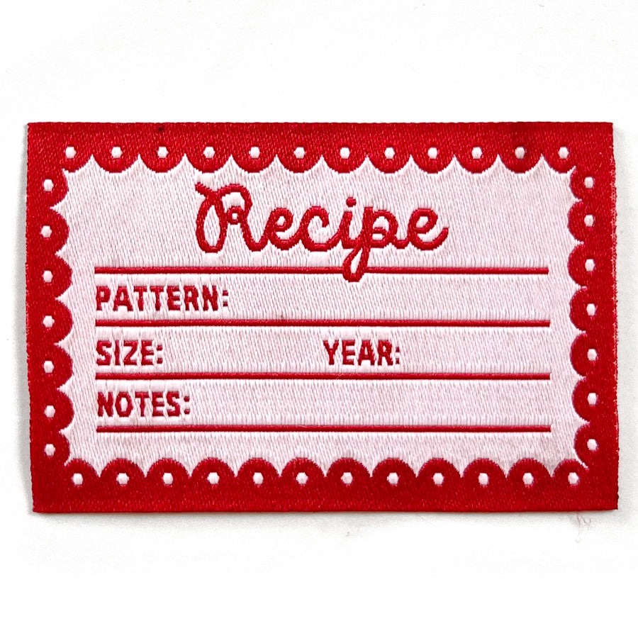 Recipe Card Label