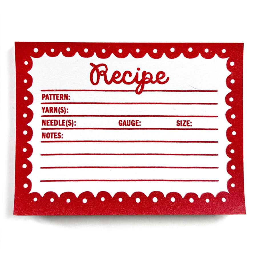 Recipe Card Sticky Notes