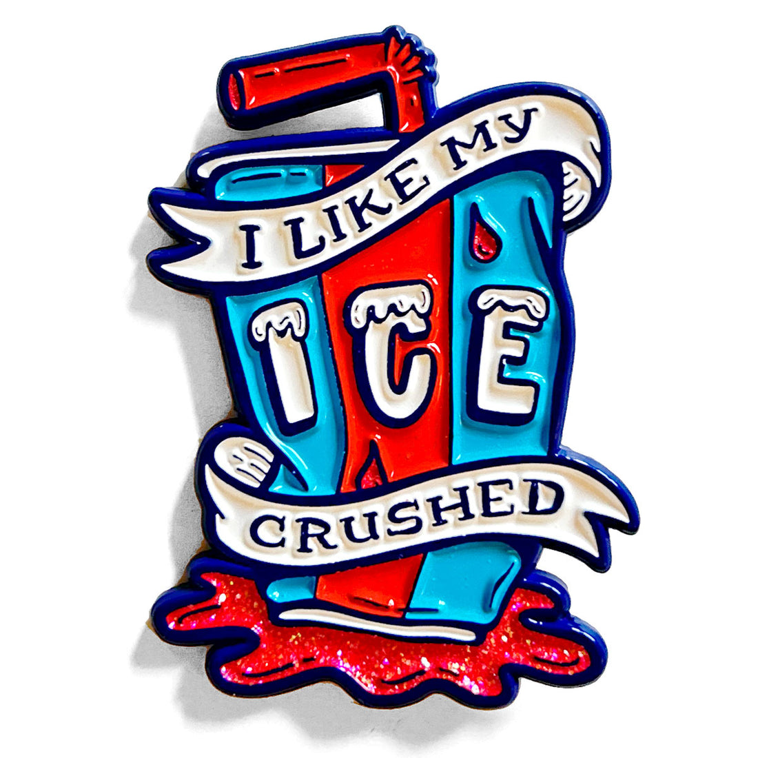 Crushed Ice Enamel Pin