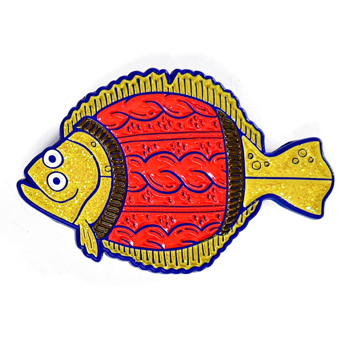 Flounder Enamel Pin
