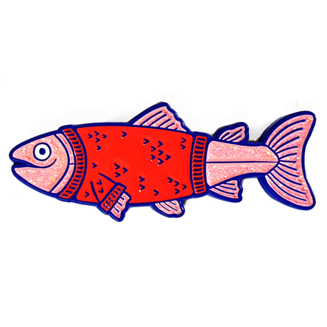 Salmon Enamel Pin