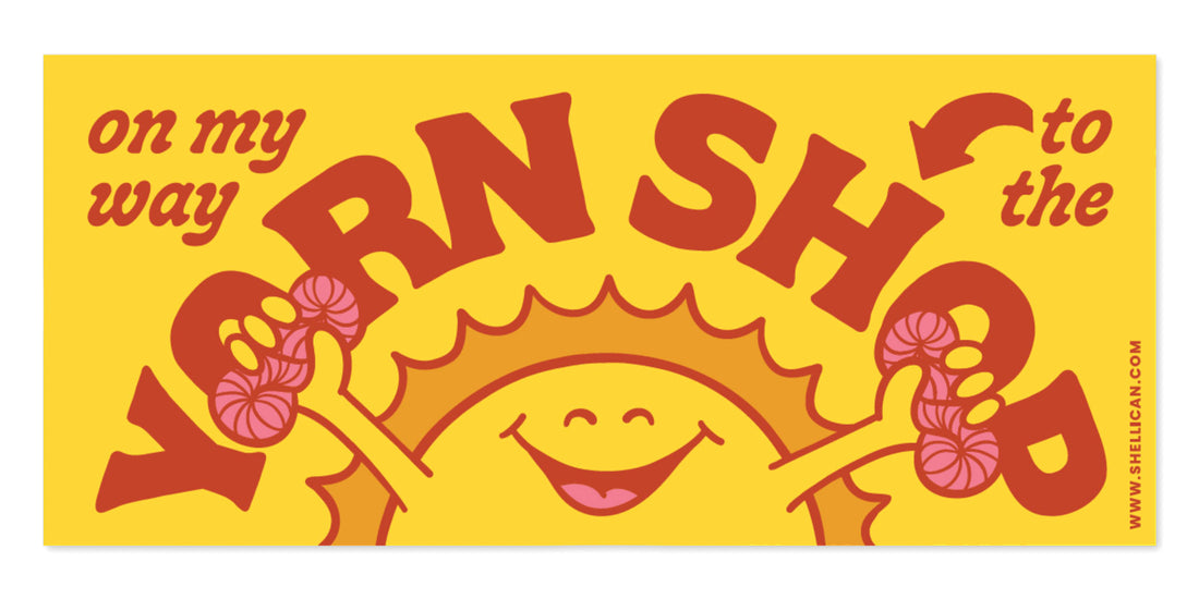 On My Way To The Yarn Shop Bumper Sticker