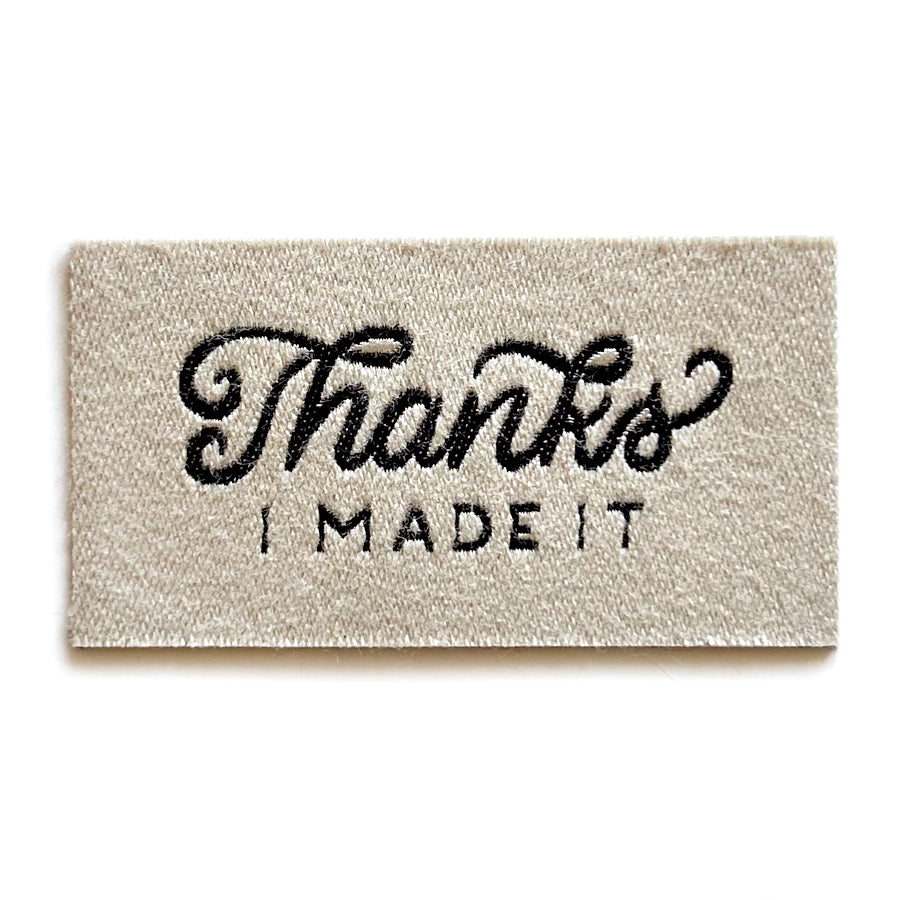 Thanks I Made It Cotton Label (Natural)