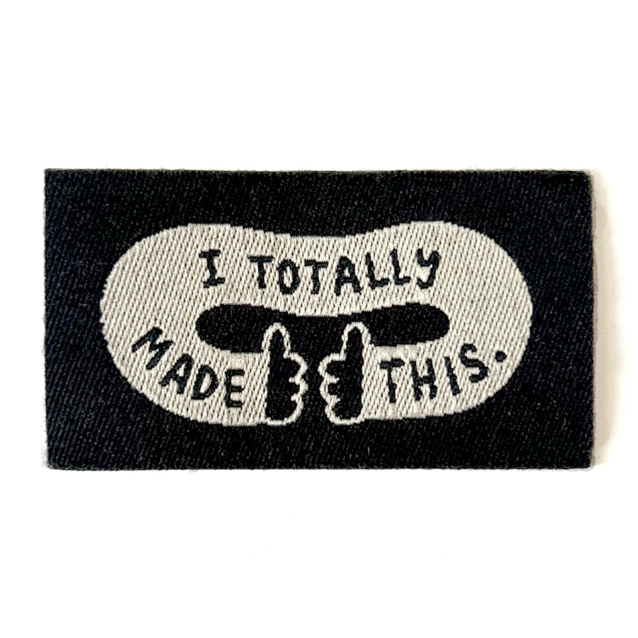 I Totally Made This Cotton Label (Black)