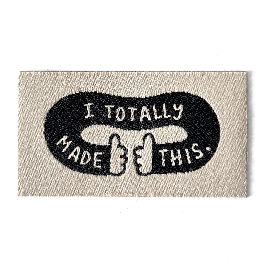 I Totally Made This Cotton Label (Natural)
