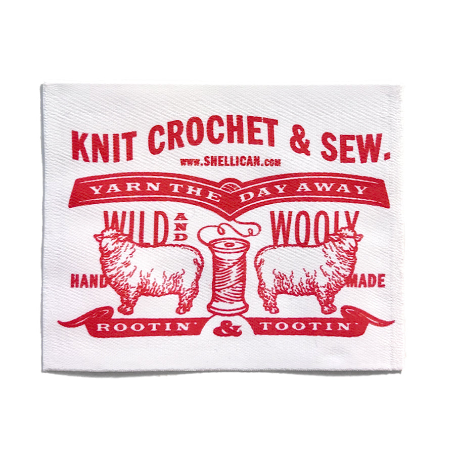 Wild &amp; Wooly Label (White)