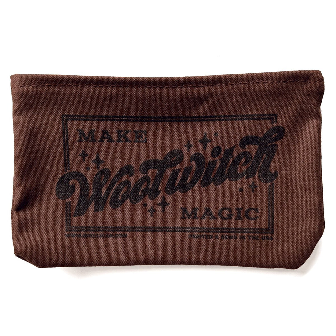 Wool Witch Zip Pouch, Cocoa
