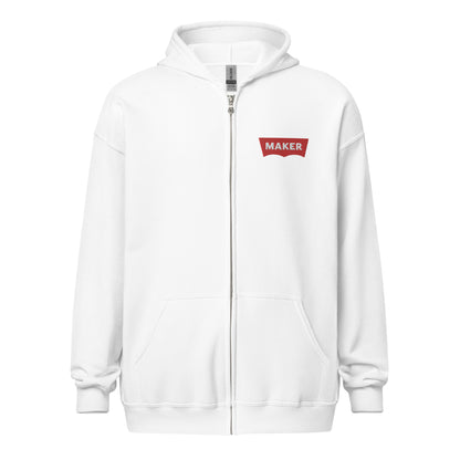 Maker Embroidered Zip Hoodie