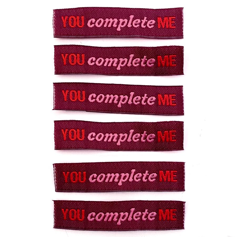 You Complete Me Labels Pack of 6