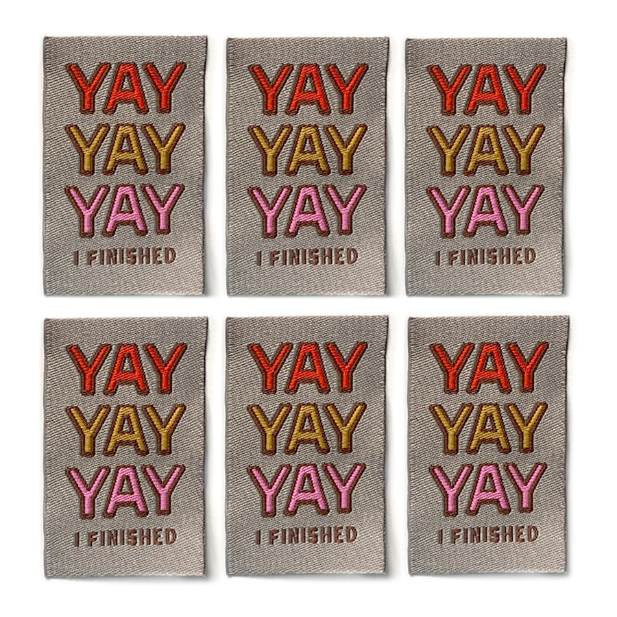 Yay, I Finished! Labels Pack of 6