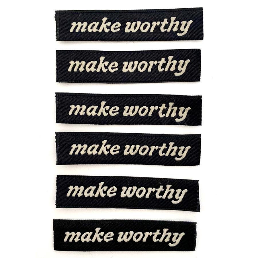 Make Worthy Labels Pack of 6, Black