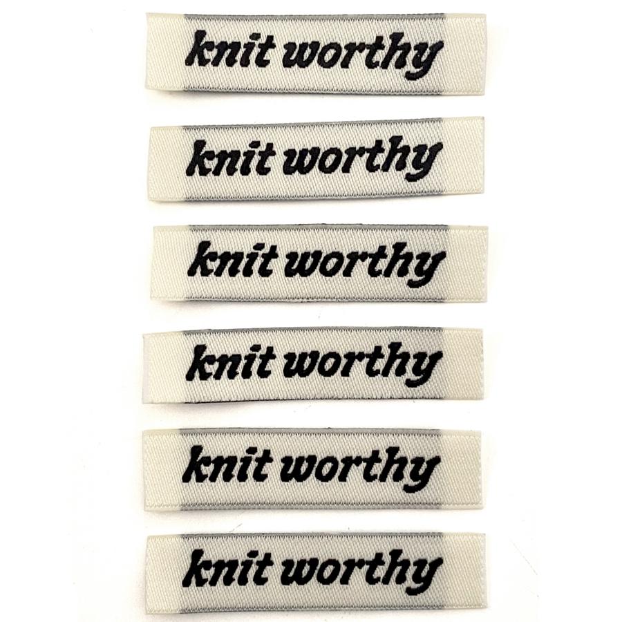 Knit Worthy Labels Pack of 6, Natural